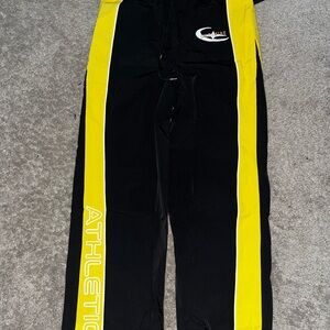 Men’s Y2K Black and Yellow Track Pants